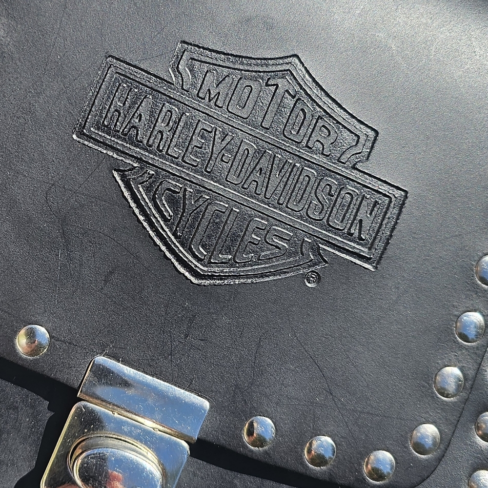 Vintage Harley-Davidson Studded Leather Mini Backpack USA Made Black - Picture 3 of 17